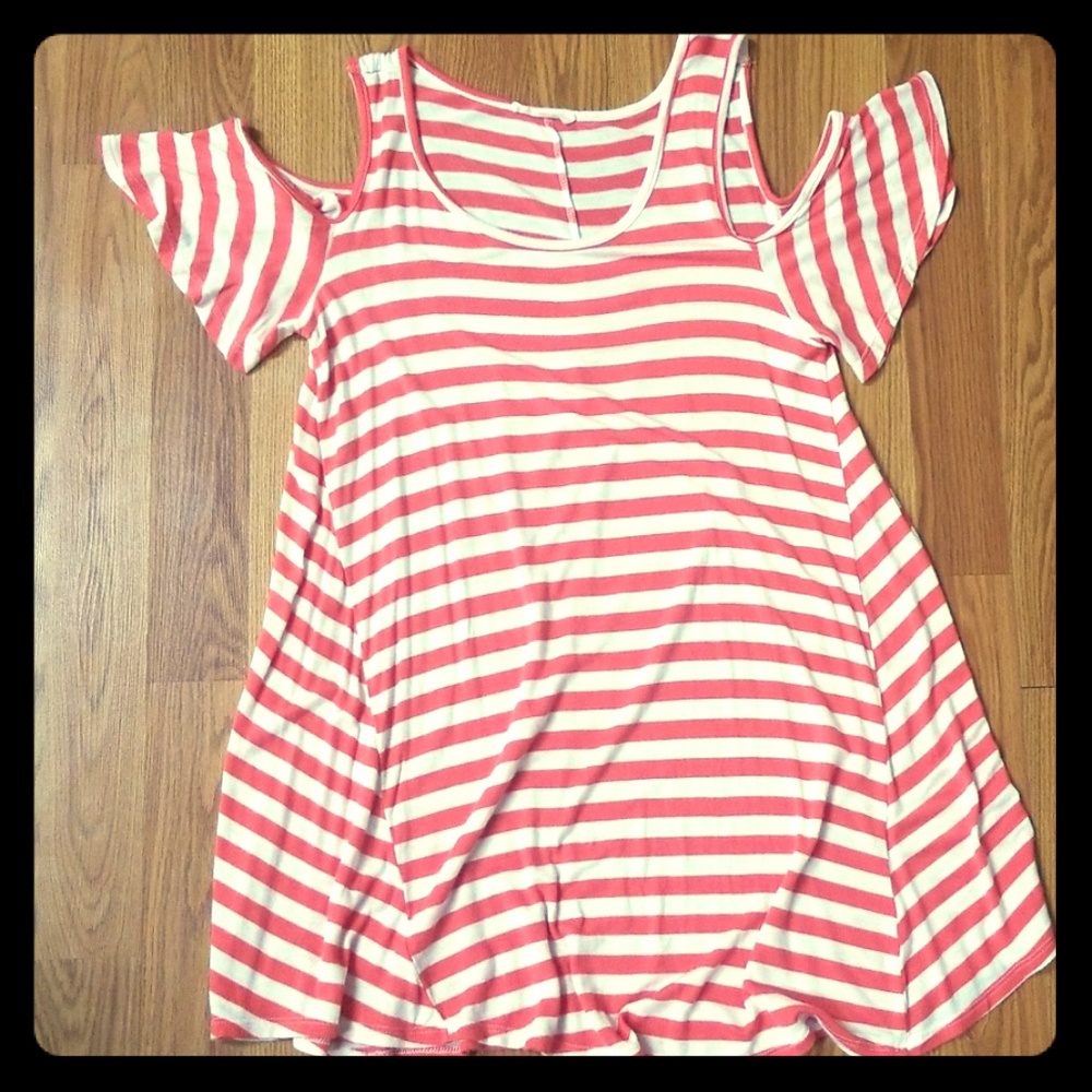 BomBom Ruffle Cut Shoulder Dress